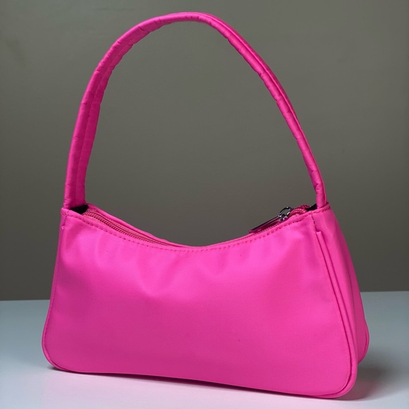 Neon Pink Y2K Shoulder Bag - Picture 1 of 8